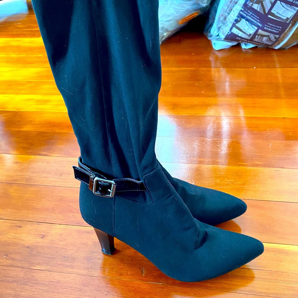 Etienne Aigner Nylon Stretch Boots